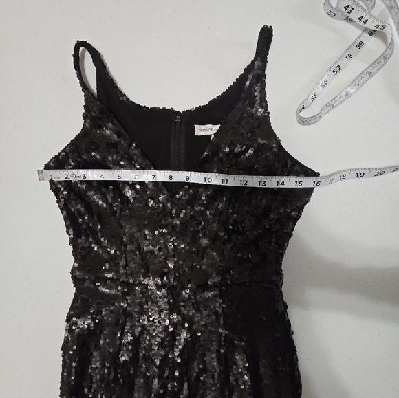 Dress The Population Charlie Sequin Jumpsuit Black Women's Small Evening Party - Picture 6 of 14